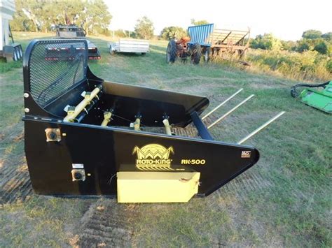 round bale processor skid steer|roto king.